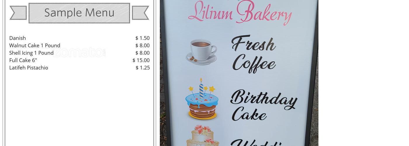 Golestan Bakery Menu