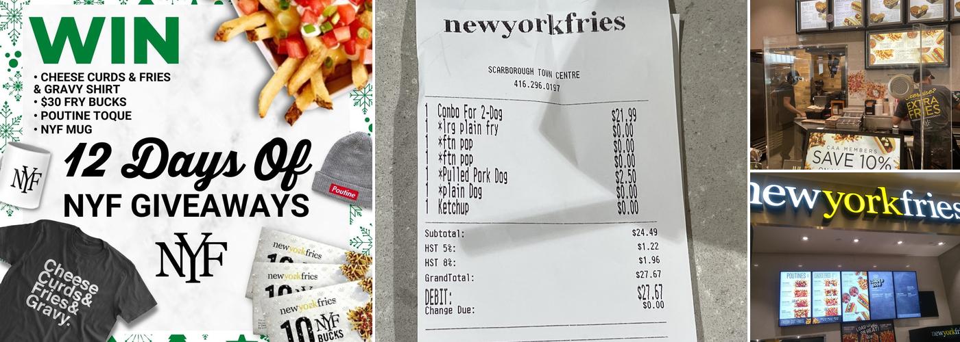 New York Fries Scarborough Town Centre Menu