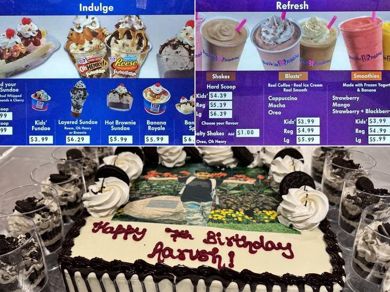 Baskin Robbins Menu