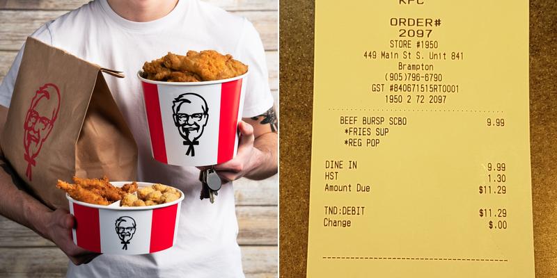 KFC Menu