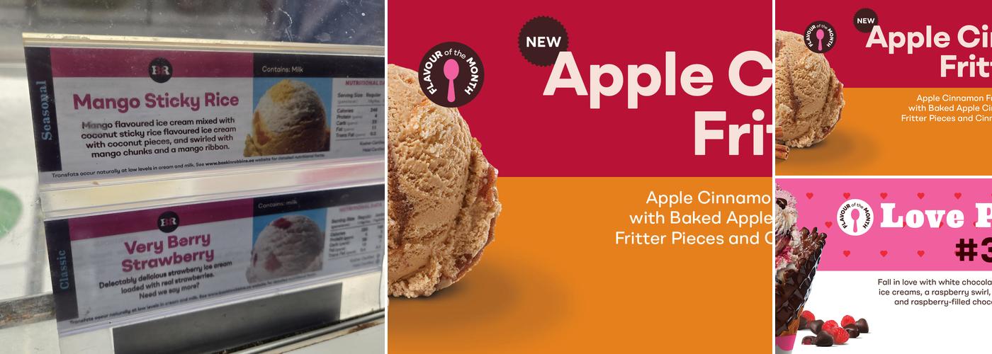 Baskin-Robbins Menu