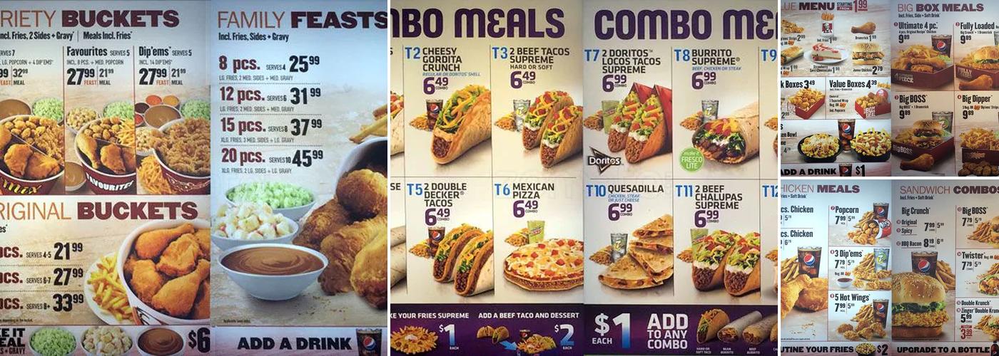 KFC Menu