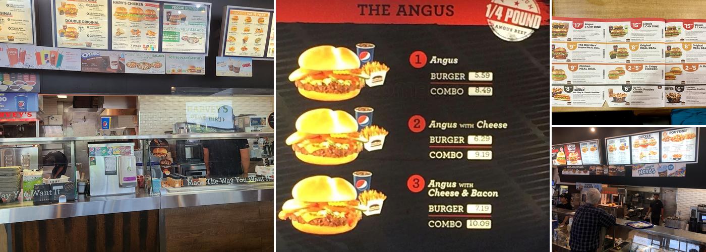 Harvey's Menu