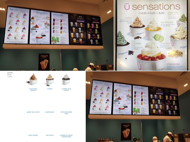 Yogen Früz Menu