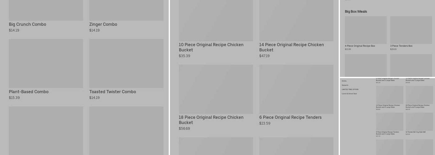 KFC Menu