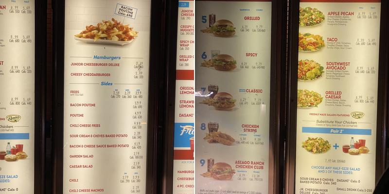 Wendy's Menu