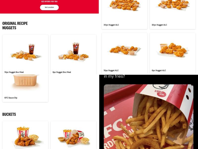 KFC Menu