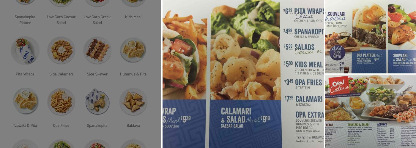 OPA! of Greece Sunridge Mall Menu