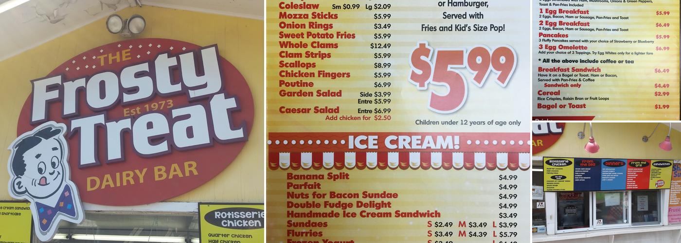 Frosty Treat Dairy Bar Menu