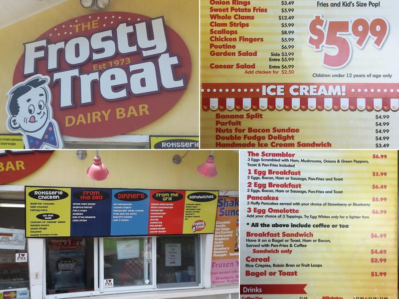Frosty Treat Dairy Bar Menu
