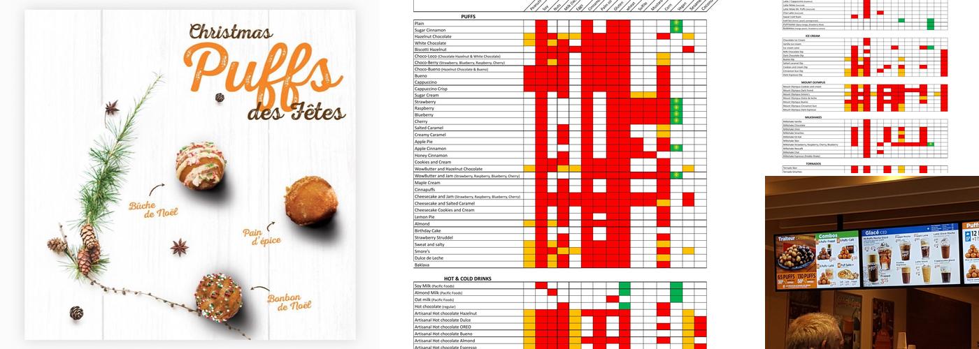 Mr. Puffs Menu