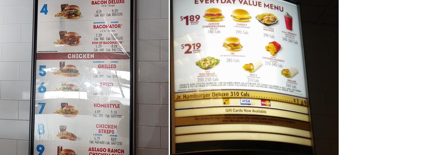 Wendy's Menu
