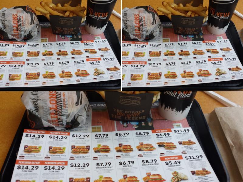 Harvey's Menu