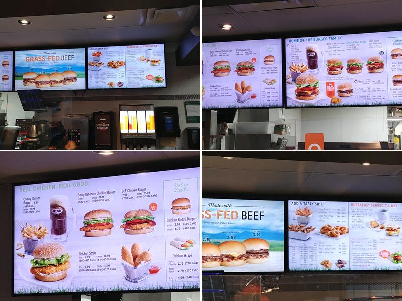 A&W Canada Menu