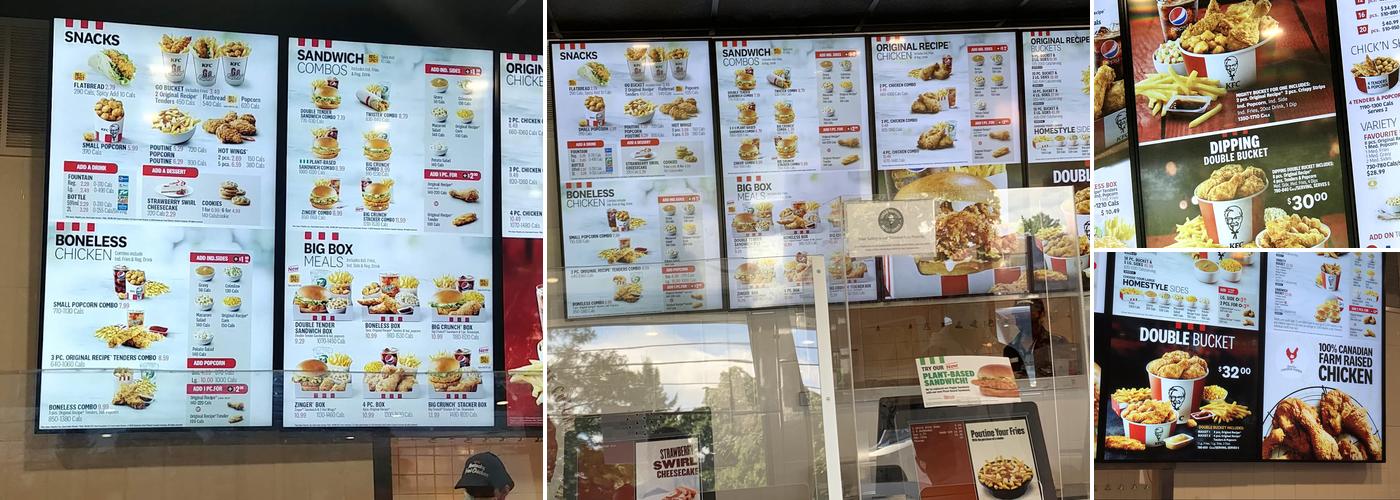 KFC Menu