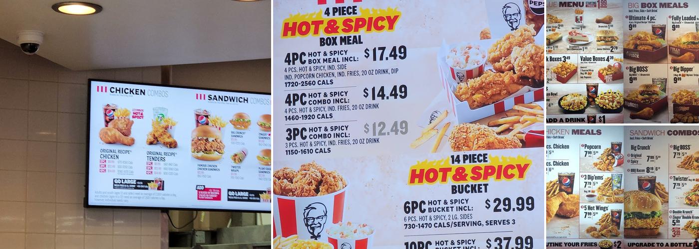 KFC Menu