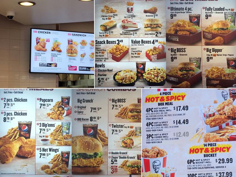 KFC Menu