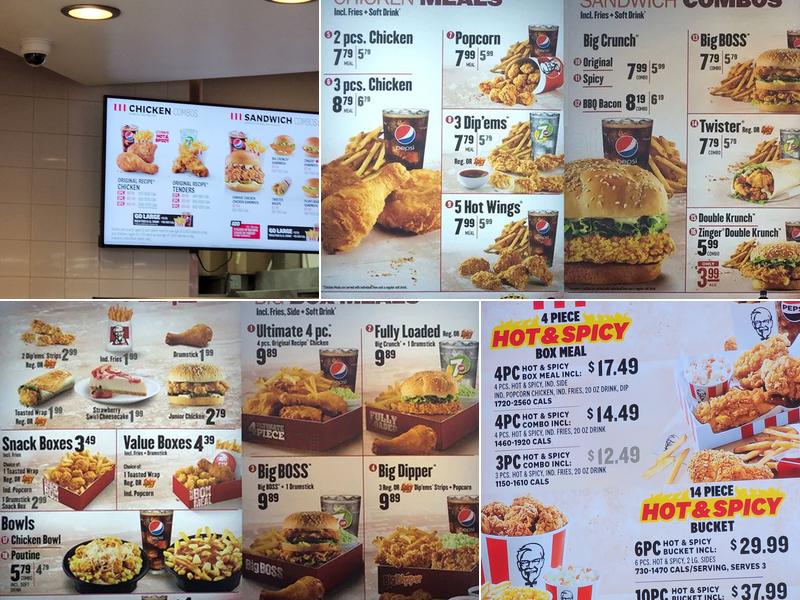 KFC Menu