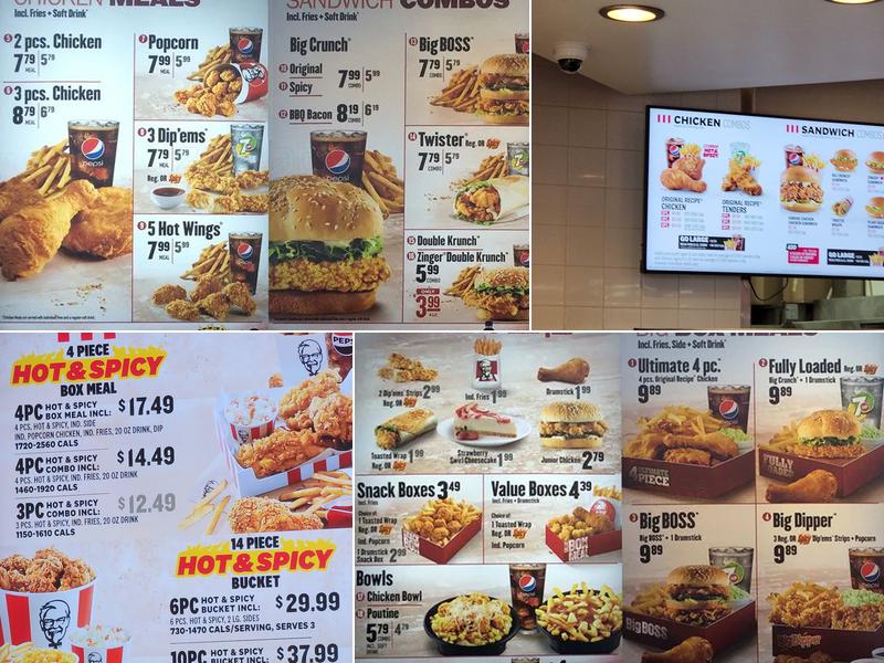 KFC Menu