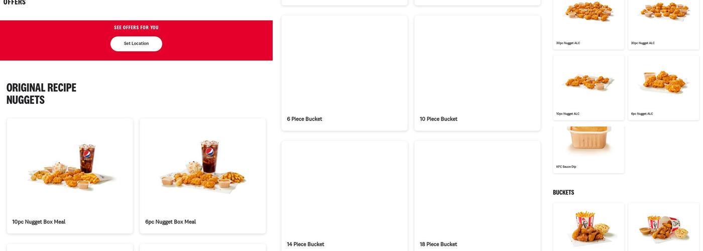 KFC Menu