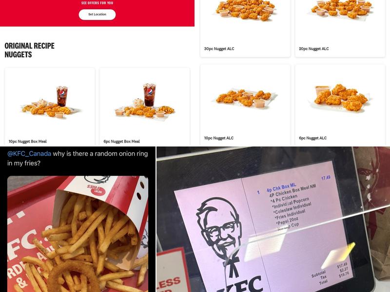 KFC Menu