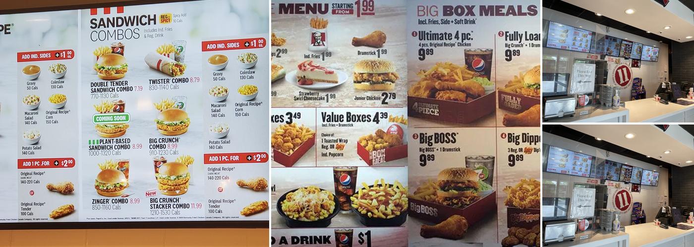 KFC Menu