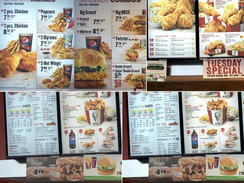 KFC Menu