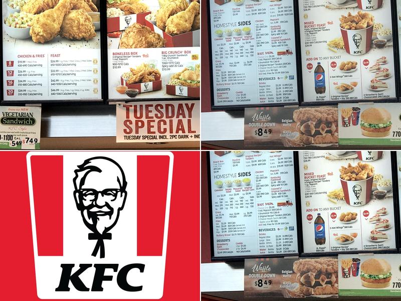 KFC Menu