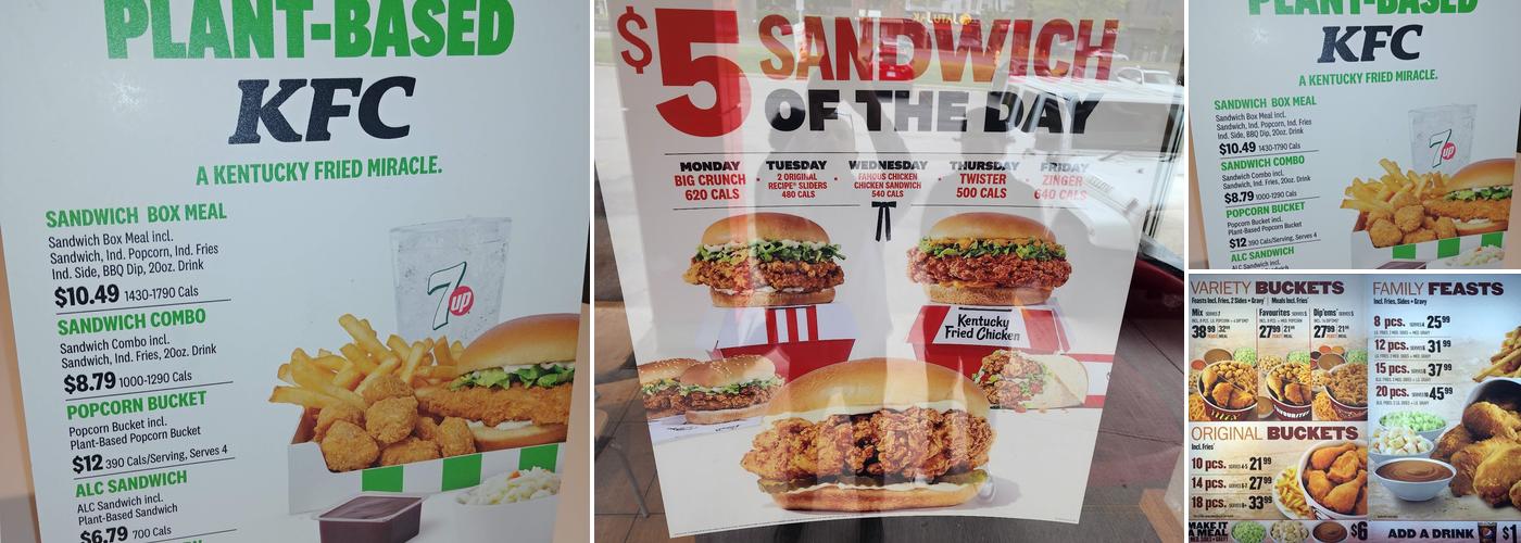 KFC Menu