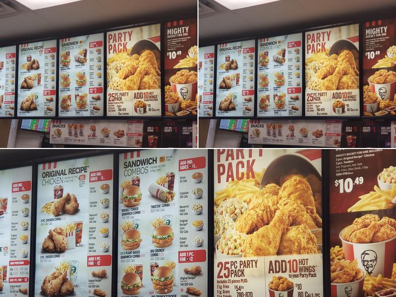 KFC Menu