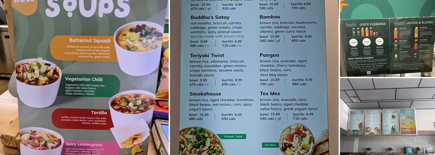 Freshii Menu