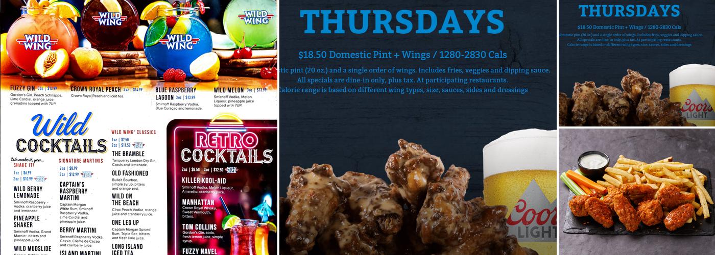 Wild Wing Menu