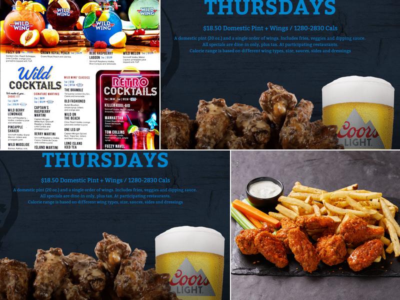 Wild Wing Menu