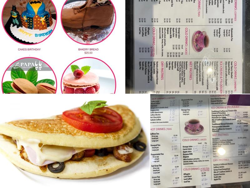 Papa Cafe & Pastry Menu