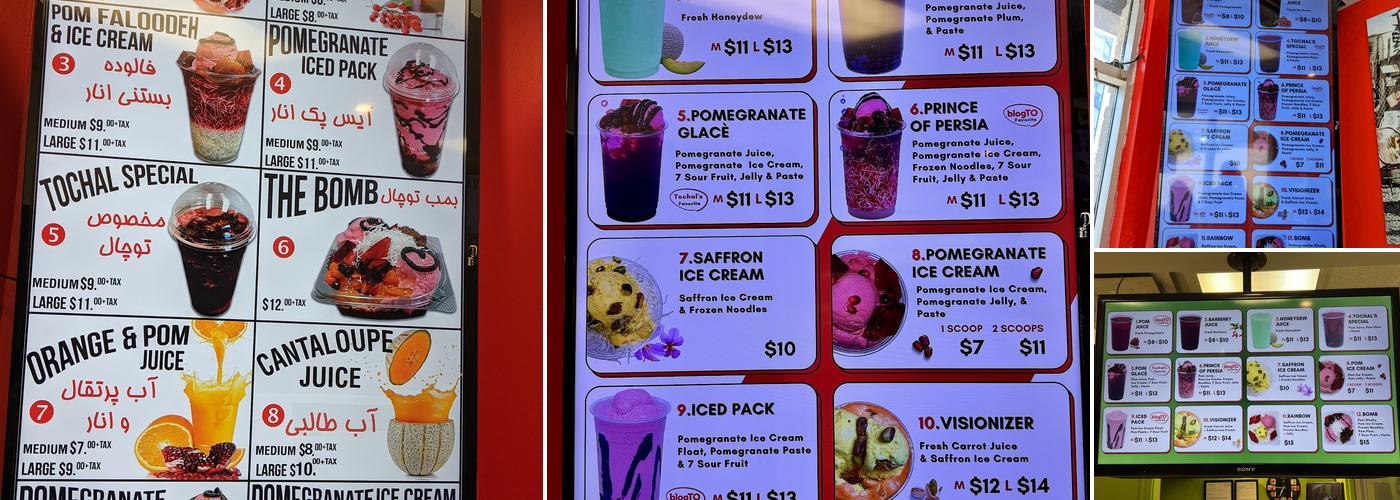 Tochal Thornhill Menu