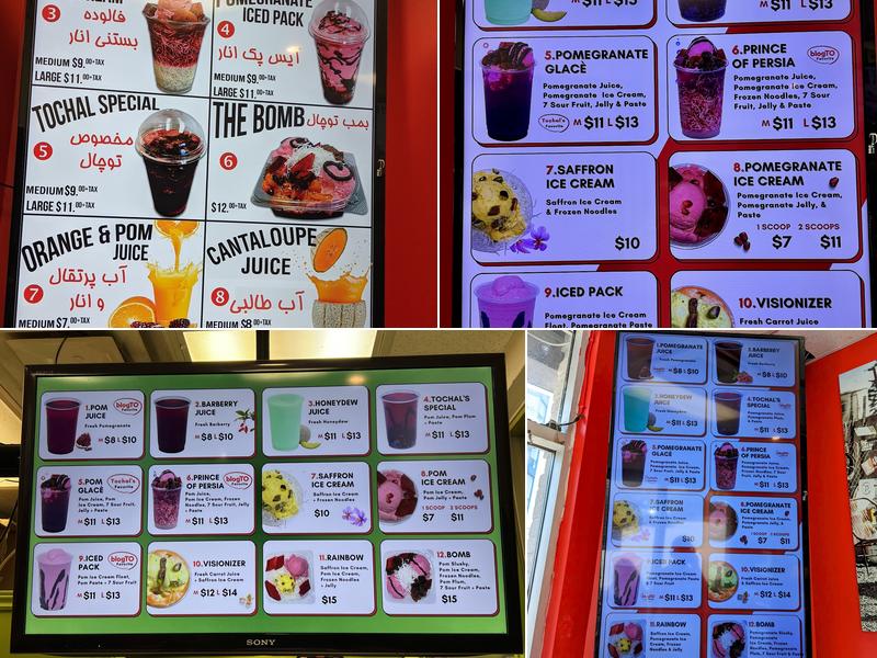 Tochal Thornhill Menu