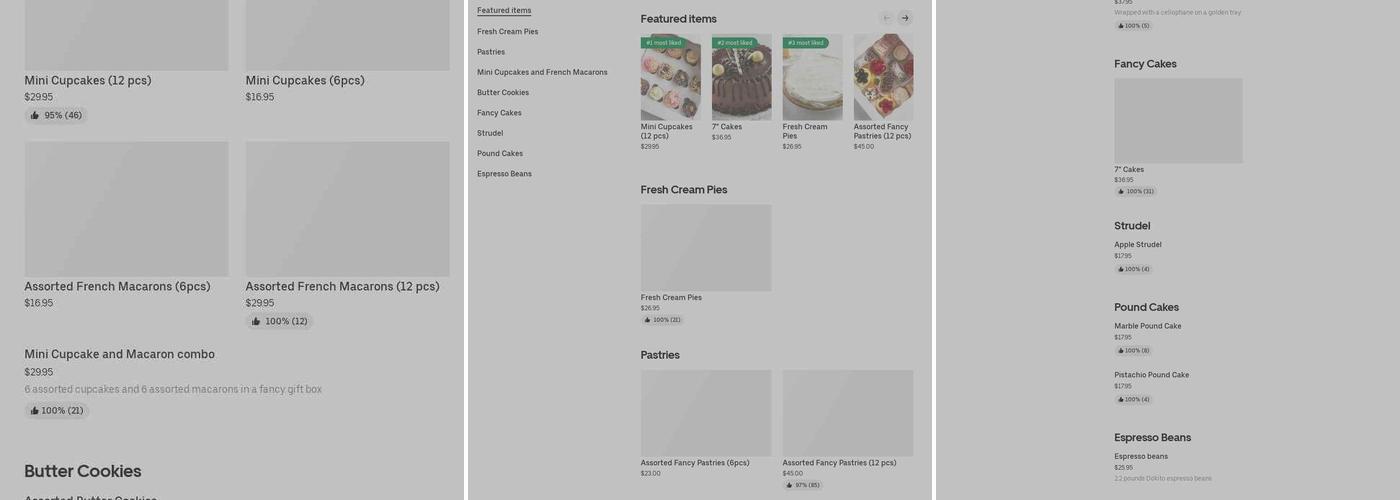 Nicols Pastry Shop Menu