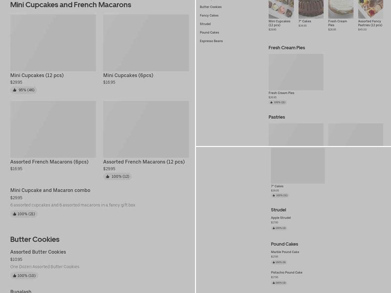 Nicols Pastry Shop Menu