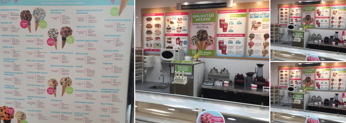 Marble Slab Creamery & Poko Popcorn Menu