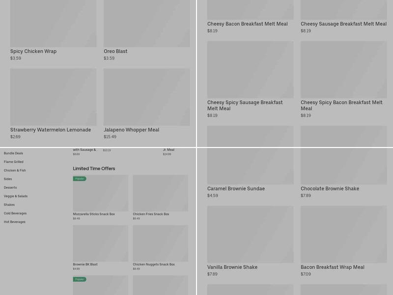Burger King Menu