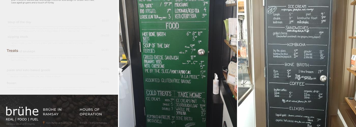 Bruhe Menu