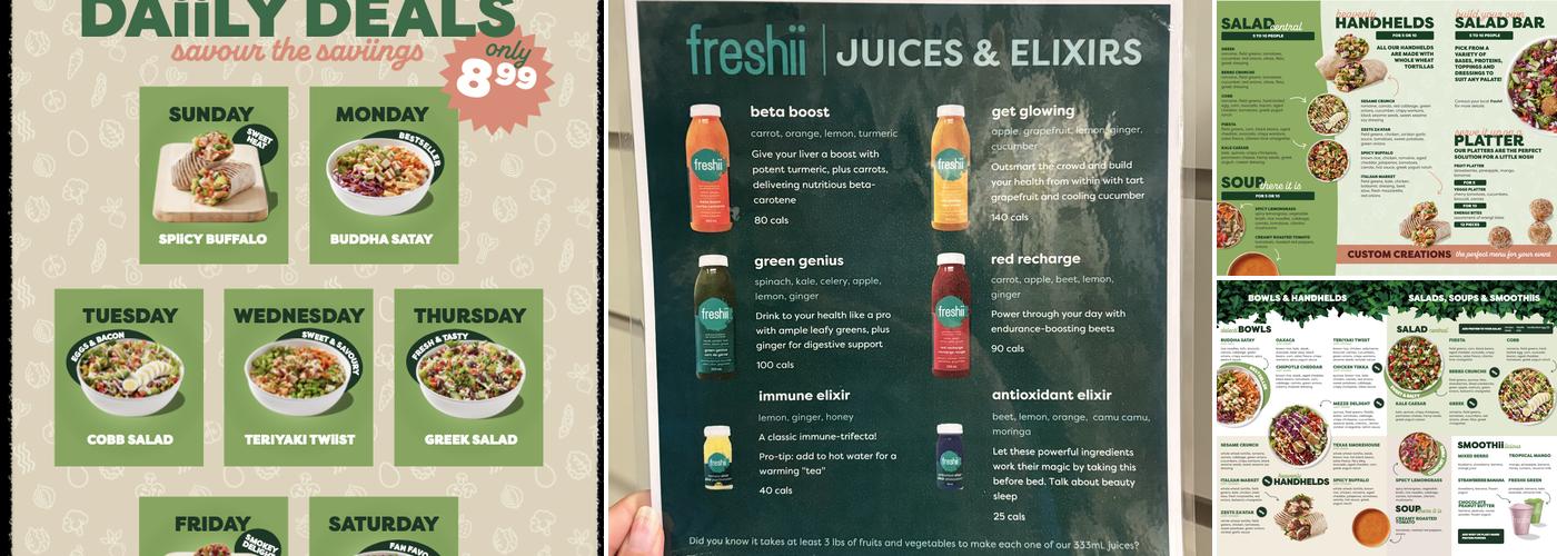 Freshii - Mahogany Menu