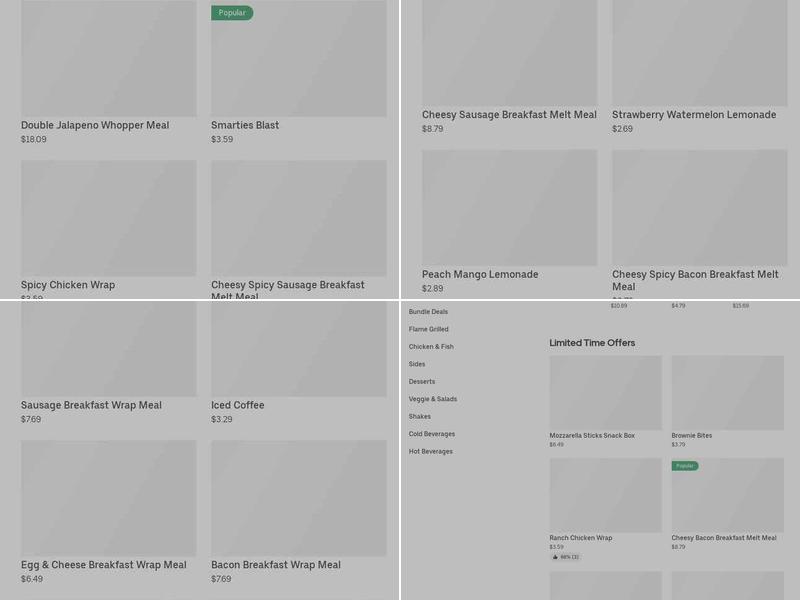 Burger King Menu