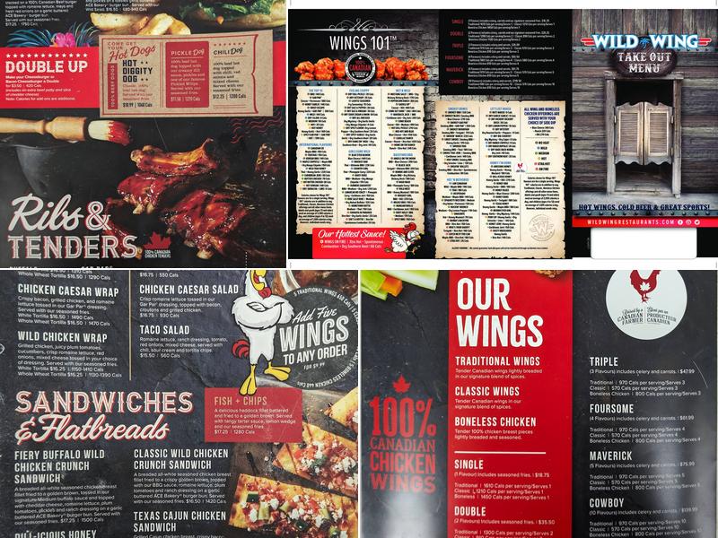 Wild Wing Menu