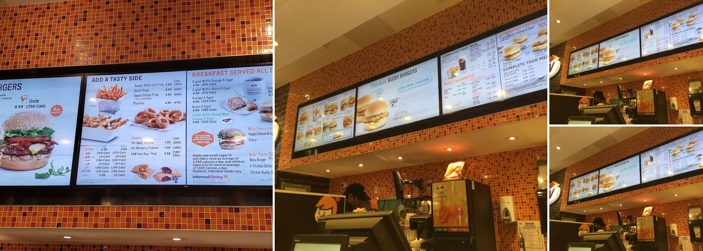A&W Canada Menu
