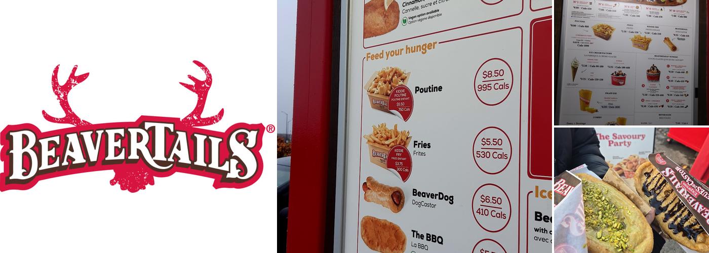 BeaverTails Tanger Outlets Menu