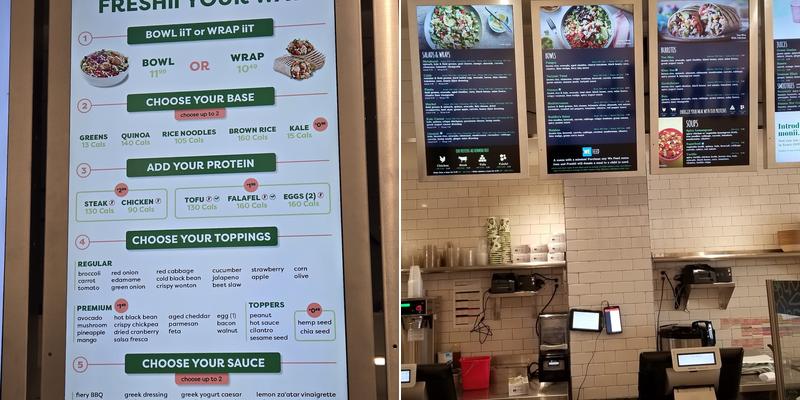 freshii Menu