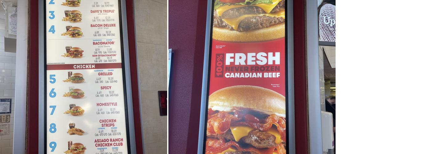 Wendy's Menu