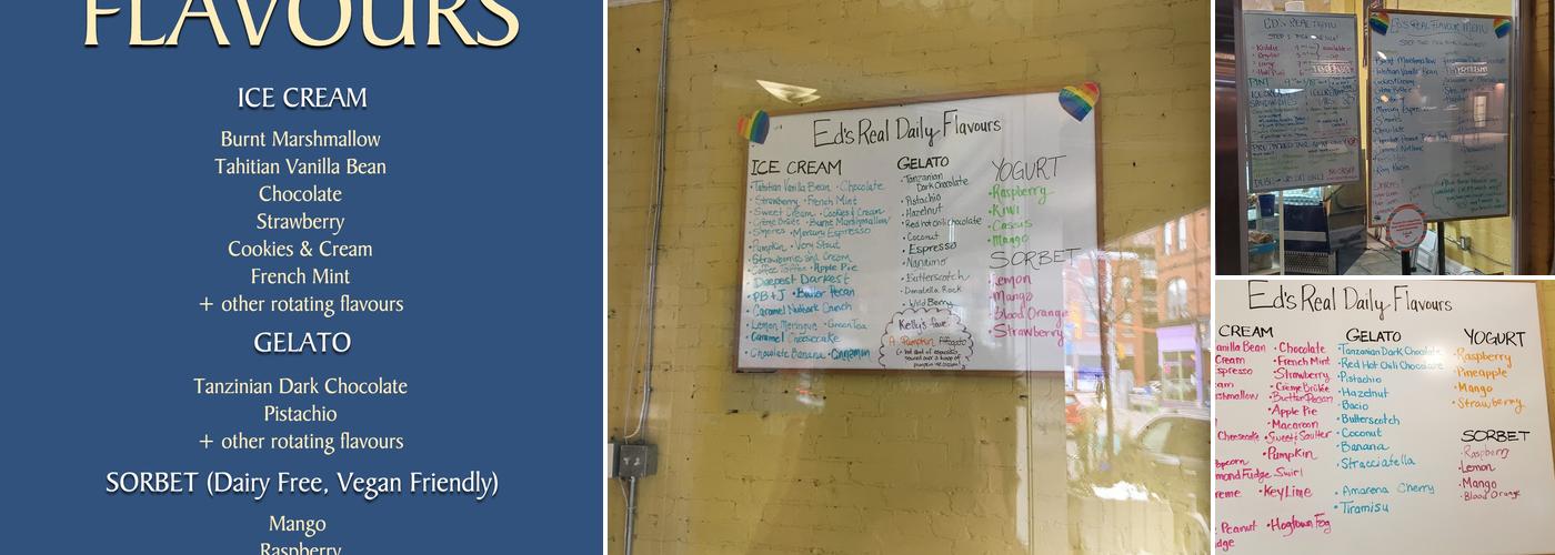 Ed's Real Scoop - Leslieville Menu