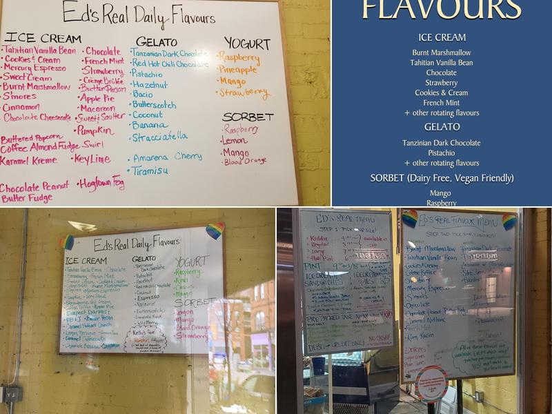 Ed's Real Scoop - Leslieville Menu